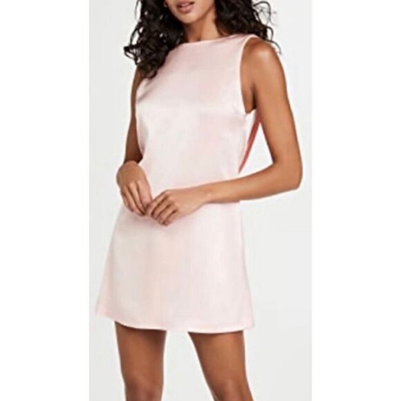 Alice + Olivia Lita Cowl Back Dress in English Rose NWT Size Large